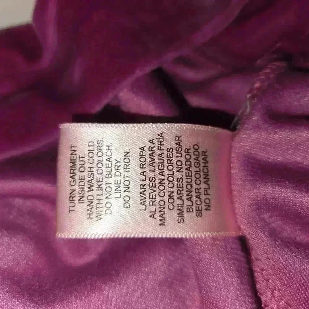 Juicy Couture Velvet Velour Loungewear Pajama Jogger Set Magenta Size XL